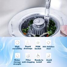 Stainless Steel Kitchen Sink Strainer Drain Plug Accessory - Silver - View 5