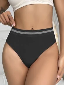 5pack Striped Tape Waist Panty - Multicolor - View 3