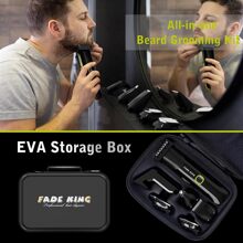 FadeKing All-In-One Beard Trimmer Set - Waterproof Men's Beard Trimmer Kit With 20 Length Settings, Adjustable Blade Wheel, And Travel Case For Perfect Beard, Face, Nose, And Ear Trimming - Ideal Gift For Him - 芥末黃 - 查看 7