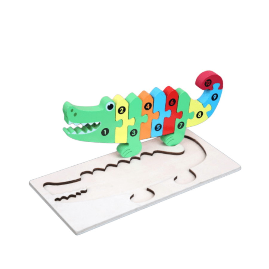 Wooden Puzzles for Toddlers Jigsaw Puzzles with Words, Animal Wooden