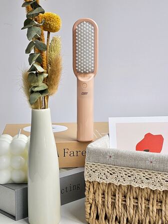 1pc ABS Electric Hair Brush, Modern Pink Styling Tool For Home