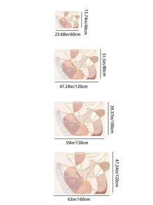 1 tấm thảm hoa văn trừu tượng - Nhiều màu - Xem 3