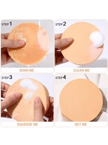 Esponja de maquillaje grande, redonda, lavable, suave y sin polvo para mezclar cosméticos, herramienta de maquillaje para estudio fotográfico, maquillaje, barato, decoración de habitación, tocador, viaje, dormitorio, accesorios de maquillaje, borla, mezclador de maquillaje, borla de polvo, esponja de maquillaje, barato, relleno de calcetines, maquillaje, herramientas de maquillaje, cosas baratas, regalos, regalos para mujeres, regalos de Navidad, sorteos, viaje, cosas baratas, artículos esenciales de viaje - Multicolor - Ver 4