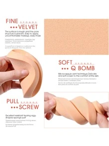 Esponja de maquillaje grande, redonda, lavable, suave y sin polvo para mezclar cosméticos, herramienta de maquillaje para estudio fotográfico, maquillaje, barato, decoración de habitación, tocador, viaje, dormitorio, accesorios de maquillaje, borla, mezclador de maquillaje, borla de polvo, esponja de maquillaje, barato, relleno de calcetines, maquillaje, herramientas de maquillaje, cosas baratas, regalos, regalos para mujeres, regalos de Navidad, sorteos, viaje, cosas baratas, artículos esenciales de viaje - Multicolor - Ver 3