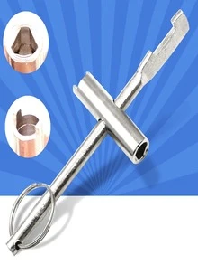 1 silver tap water meter front valve key Inner triangle key wrench switch lock gate valve key