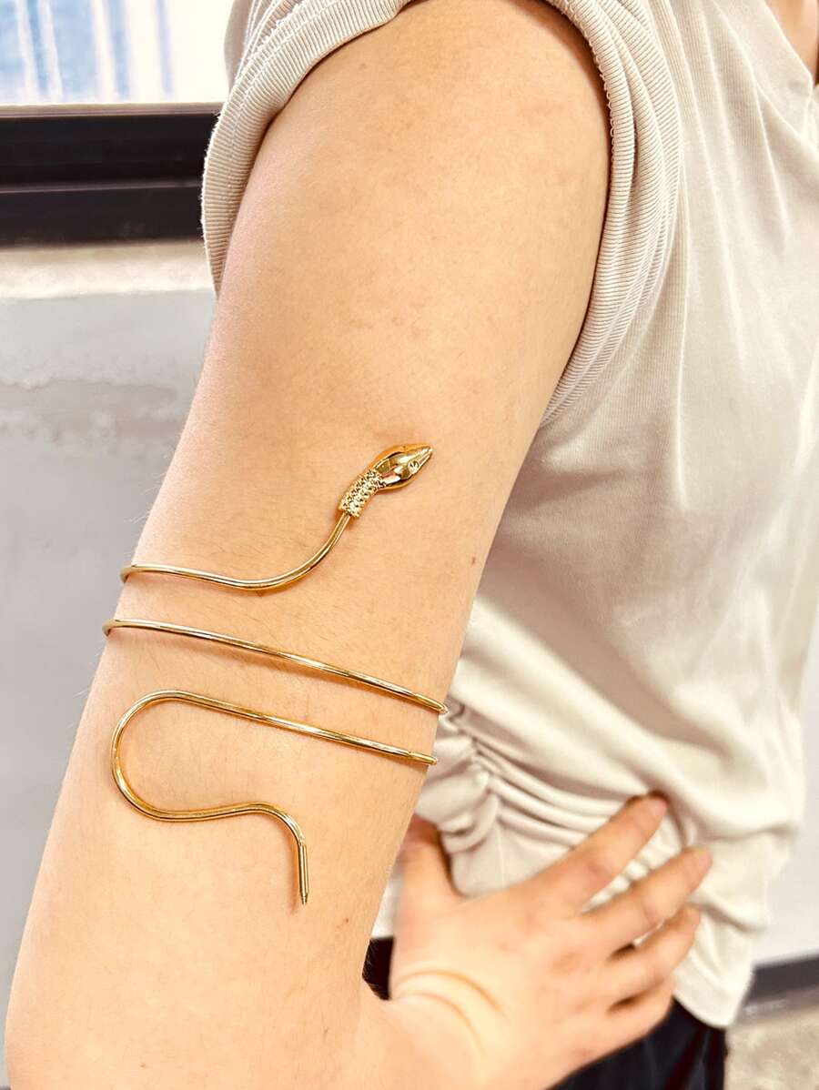 Bracelet design serpent - Doré - Voir 1