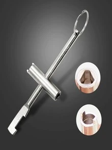 1 silver tap water meter front valve key Inner triangle key wrench switch lock gate valve key