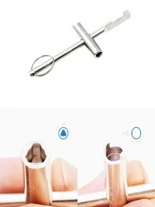 1 silver tap water meter front valve key Inner triangle key wrench switch lock gate valve key