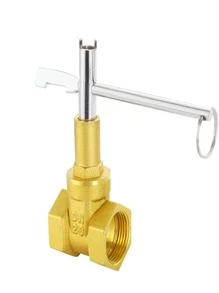 1 silver tap water meter front valve key Inner triangle key wrench switch lock gate valve key