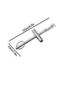 1 silver tap water meter front valve key Inner triangle key wrench switch lock gate valve key