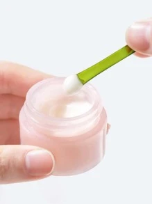 1入組金屬質感眼睛按摩產品棍適用於適用於精華奶油,眼霜,緩解眼睛疲勞,帶湯匙和玉滾輪適用於臉部&眼睛皮膚護理