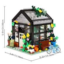 579 piezas flor comercio vista de calle Villa modelo con bloques de construcción Juguete - Multicolor - Ver 5