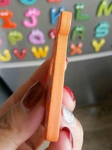 26pcs Wooden Cartoon English Alphabet Fridge Stickers - Multicolor - View 5