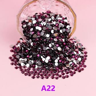 5mm500入組/袋圓形樹脂水鑽平底後塑膠膠水水晶指甲寶石水鑽閃閃發光適用於美甲,服裝連衣裙,工藝,杯子,包裝飾用品珠子配件