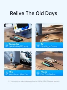 ORICO Tape Style 2.5 Inch HDD Enclosure SATA To USB3.0 External Hard Drive Case HDD Case - Black - View 5