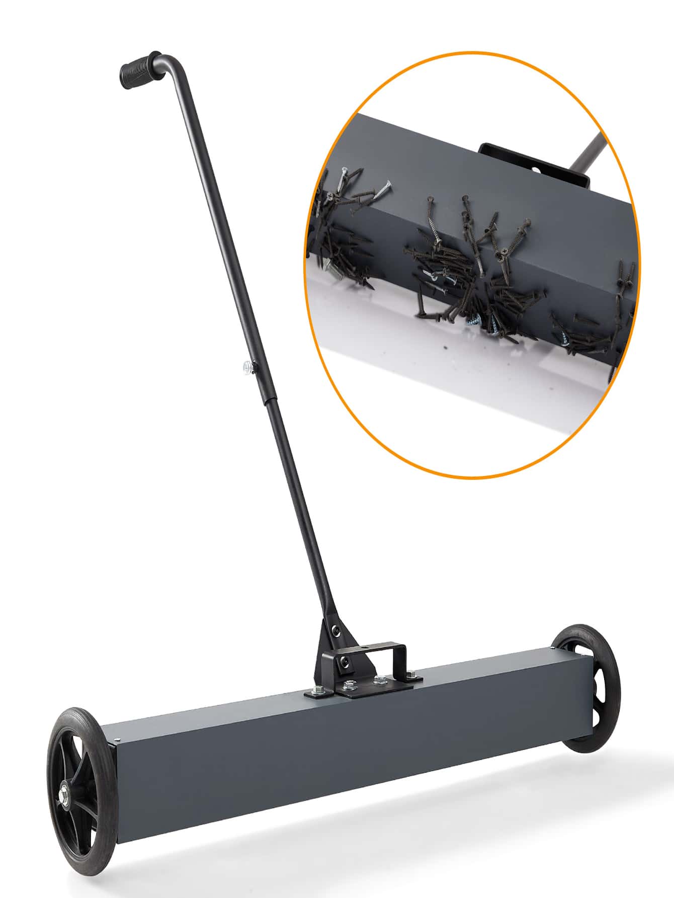 36" Heavy Duty Sweeper with Wheels, 50 Lbs Capacity Rolling