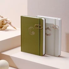 子彈筆記本、a5點陣筆記本、點格筆記本日誌、布質硬皮點陣筆記本,適合日誌記錄的點陣筆記本、160gsm厚紙點陣筆記本套裝 - 白色 - 查看 9