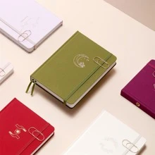 子彈筆記本、a5點陣筆記本、點格筆記本日誌、布質硬皮點陣筆記本,適合日誌記錄的點陣筆記本、160gsm厚紙點陣筆記本套裝 - 白色 - 查看 8