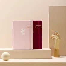 子彈筆記本、a5點陣筆記本、點格筆記本日誌、布質硬皮點陣筆記本,適合日誌記錄的點陣筆記本、160gsm厚紙點陣筆記本套裝 - 白色 - 查看 10