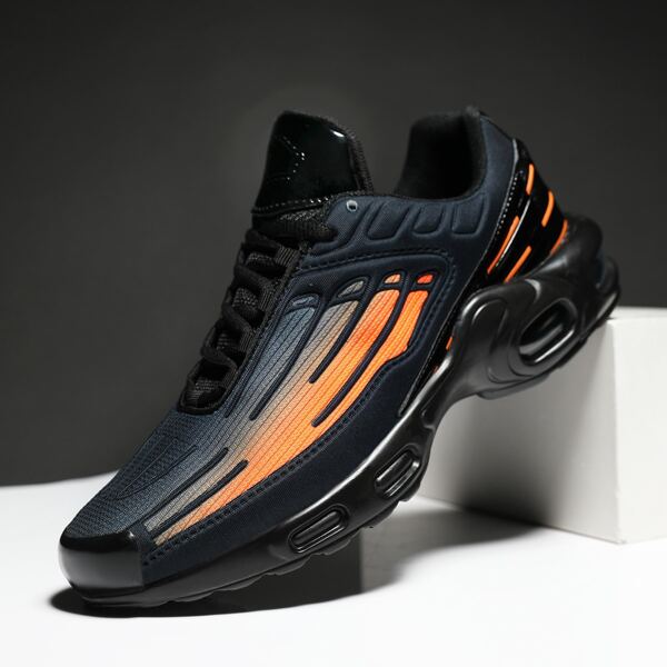 Men's Sneakers Comfortable Lightweight Gradient Lace Up Running Shoes