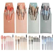 Bộ Cọ Trang Điểm Mini 8 Chiếc, Bộ Cọ Phấn Che Khuyết Điểm Di Động, Lông Mềm, Dùng Cho Mỹ Phẩm Làm Đẹp, Dụng Cụ Phấn Mắt - Màu be - Xem 4