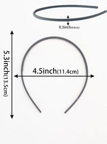 1套/10入女孩0.5cm霧面頭箍,日常穿戴和固定頭髮的髮飾,幼兒洗臉的頭箍 - 彩色 - 查看 5