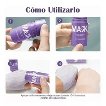 Solid Mask Stick Green Tea 40g Deep Cleansing Skin Type Any Skin Type - Violet Purple - View 3