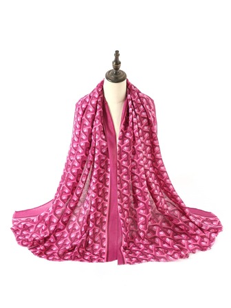 1入組時尚鏈條圖案圍巾