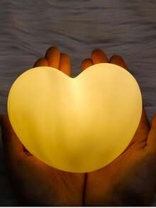 心小夜燈-臥室可愛小夜燈裝飾用品,學習房間客廳中心裝飾品可愛燈便攜小夜燈兒童房間LED卡哇伊裝飾用品適合女孩男孩女士禮物 - 白色 - 查看 2