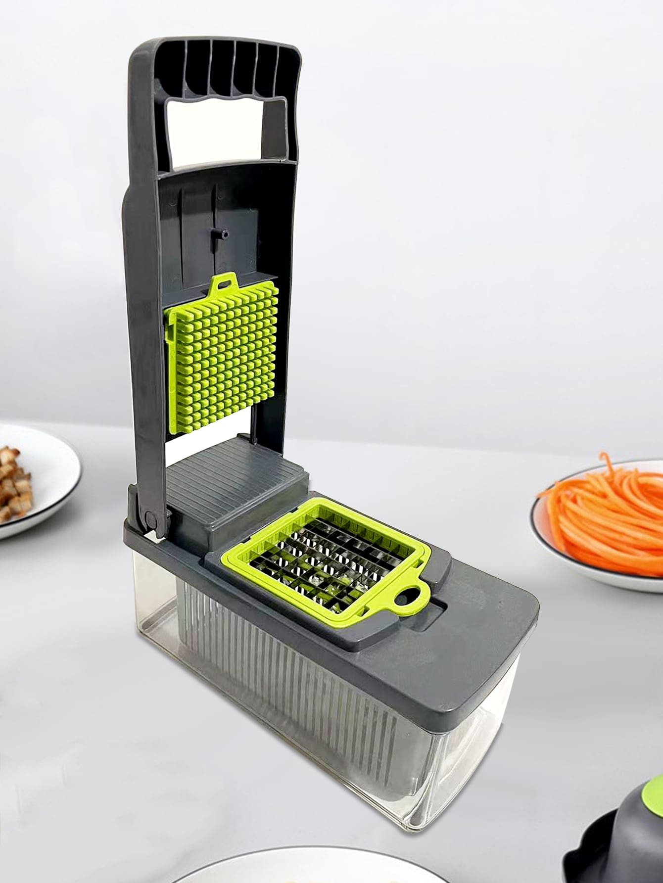 13 In 1 Kitchen Food Chopper Vegetable Onion Cutter With 8 Blades And Container Set - Multicolor - View 1