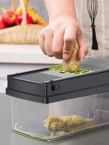 13 In 1 Kitchen Food Chopper Vegetable Onion Cutter With 8 Blades And Container Set - Multicolor - View 10