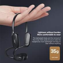 Remax Rb-s33 Bone Conduction Headphones Wireless Bluetooth-compatible Earphone Waterproof Sports Headset - màu đen - Xem 6