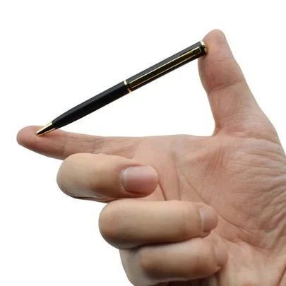 قلم حبر جاف من الحجم المصغر للجيب، مصنوع من المعدن، ملء سحب الحبر باللون الأزرق والأسود 0.7 مم ، مناسب للمدرسة والمكتب