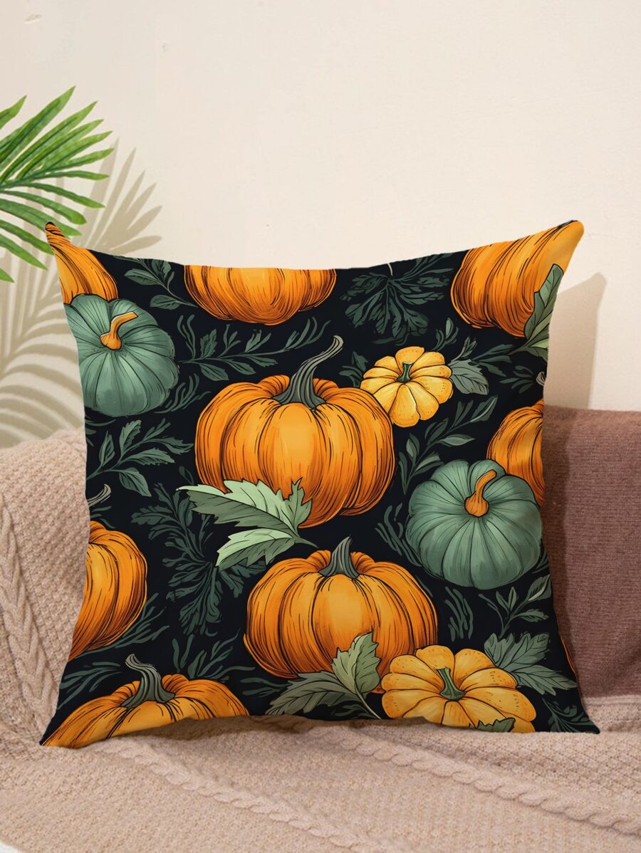 1 Vỏ gối hình quả bí ngô không có lõi Phong cách hiện đại Chất liệu Polyester siêu mềm Hình vuông Gối trang trí thoải mái mềm mại cho phòng ngủ Phòng khách - Nhiều màu - Xem 1