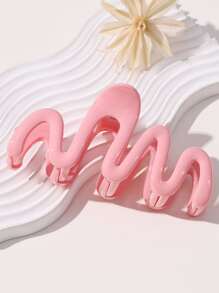 3pcs Thanh lịch Và vui tươi Lady Linh hoạt Dopamine Kem Màu sắc Dợn sóng Không trượt Mạnh mẽ Đúng mốt Lớn Kẹp tóc Thích hợp Đối với Sử dụng hàng ngày Và Qủa tặng - Nhiều màu - Xem 7