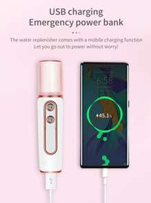 Facial Moisturizing Sprayer,1Pc Two Speed Control Double Hole Beauty Instrument