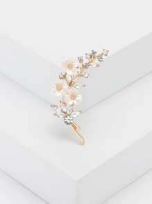 一合金梅花胸針 - 金黃色 - 查看 1