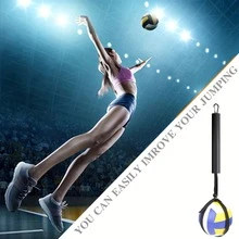 1pc Volleyball Spike Trainer, Volleyball Setter Training Equipment Ball Return For Basketball Hoop Improves Jumping, Serving, Spiking Power And Wicked-Fast Arm Speed - Black - View 7