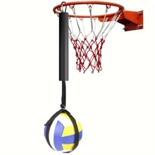 1pc Volleyball Spike Trainer, Volleyball Setter Training Equipment Ball Return For Basketball Hoop Improves Jumping, Serving, Spiking Power And Wicked-Fast Arm Speed - Black - View 3