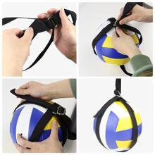 1pc Volleyball Spike Trainer, Volleyball Setter Training Equipment Ball Return For Basketball Hoop Improves Jumping, Serving, Spiking Power And Wicked-Fast Arm Speed - Black - View 5