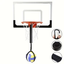 1pc Volleyball Spike Trainer, Volleyball Setter Training Equipment Ball Return For Basketball Hoop Improves Jumping, Serving, Spiking Power And Wicked-Fast Arm Speed - Black - View 4