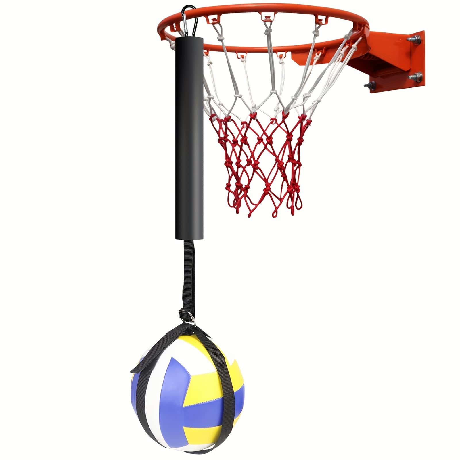 1pc Volleyball Spike Trainer, Volleyball Setter Training Equipment Ball Return For Basketball Hoop Improves Jumping, Serving, Spiking Power And Wicked-Fast Arm Speed - Black - View 1