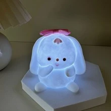 時尚可愛蝴蝶結&兔子形狀小夜燈,床頭燈,裝飾用品燈適用於臥室