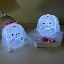 時尚可愛蝴蝶結&兔子形狀小夜燈,床頭燈,裝飾用品燈適用於臥室