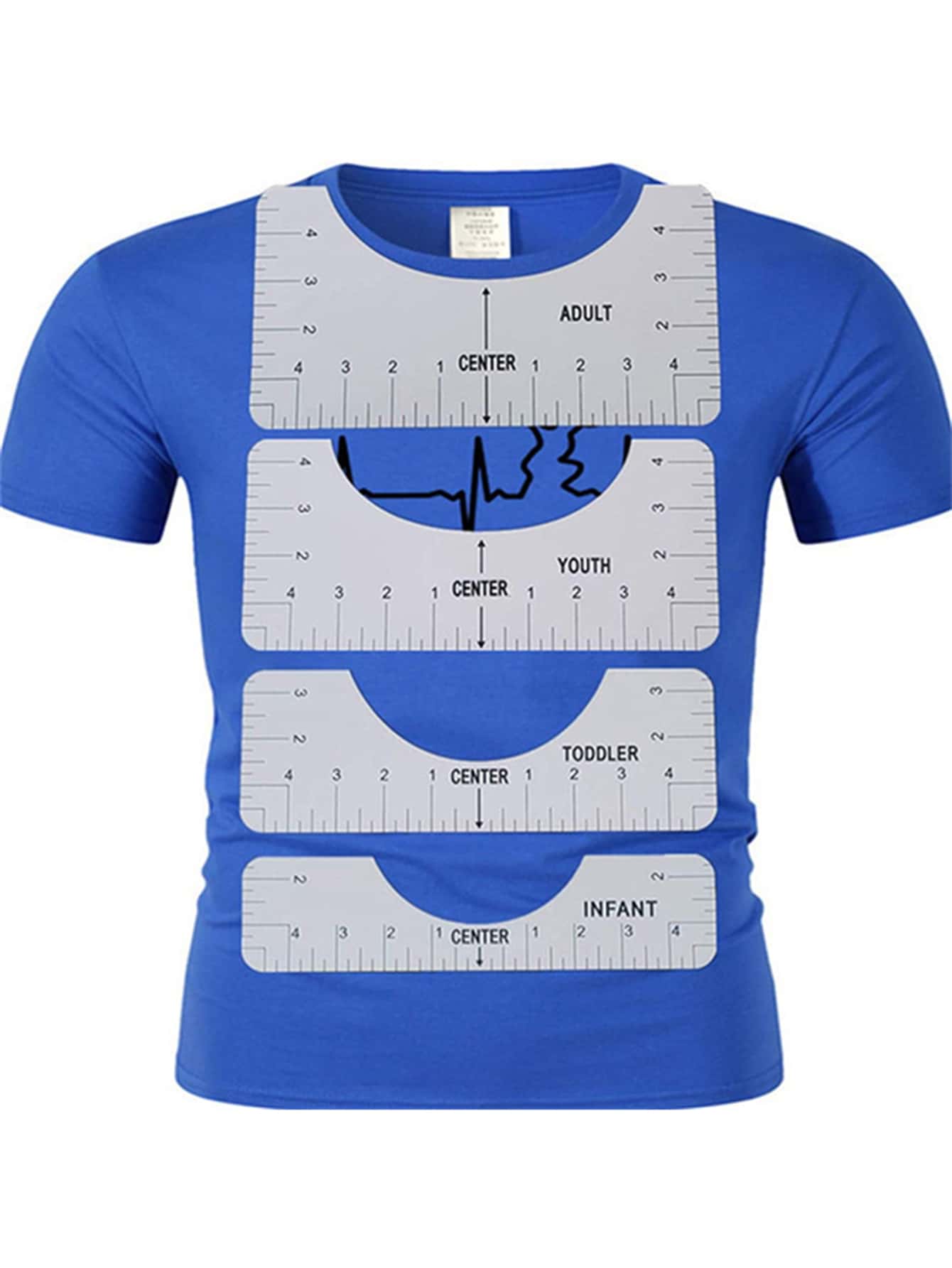Herramienta de regla de alineación de camisetas Guía de reglas para camisetas Guía de vinilo para camisetas Guía de regla para camisetas para aplicar diseños de vinilo y sublimación Herramienta de centrado Alineación HTV - Blanco - Ver 1