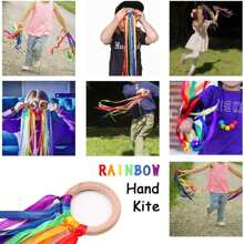 彩色緞帶戒指孩子們的舞蹈道具玩具