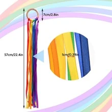 彩色緞帶戒指孩子們的舞蹈道具玩具