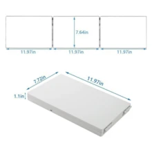 LED 3 向鏡子自我剪髮鏡梳妝鏡理髮用品配件 360 度化妝鏡帶燈三折鏡可看到後腦勺（白色） - 白色 - 查看 6