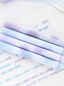 4支彩色荧光笔，适合学生的护眼文具 - 紫色 - 查看 6