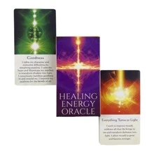 Healing Energy Oracle Cards A 54 Tarot English Visions Divination Edition Deck Board Playing Games - Purple - View 2